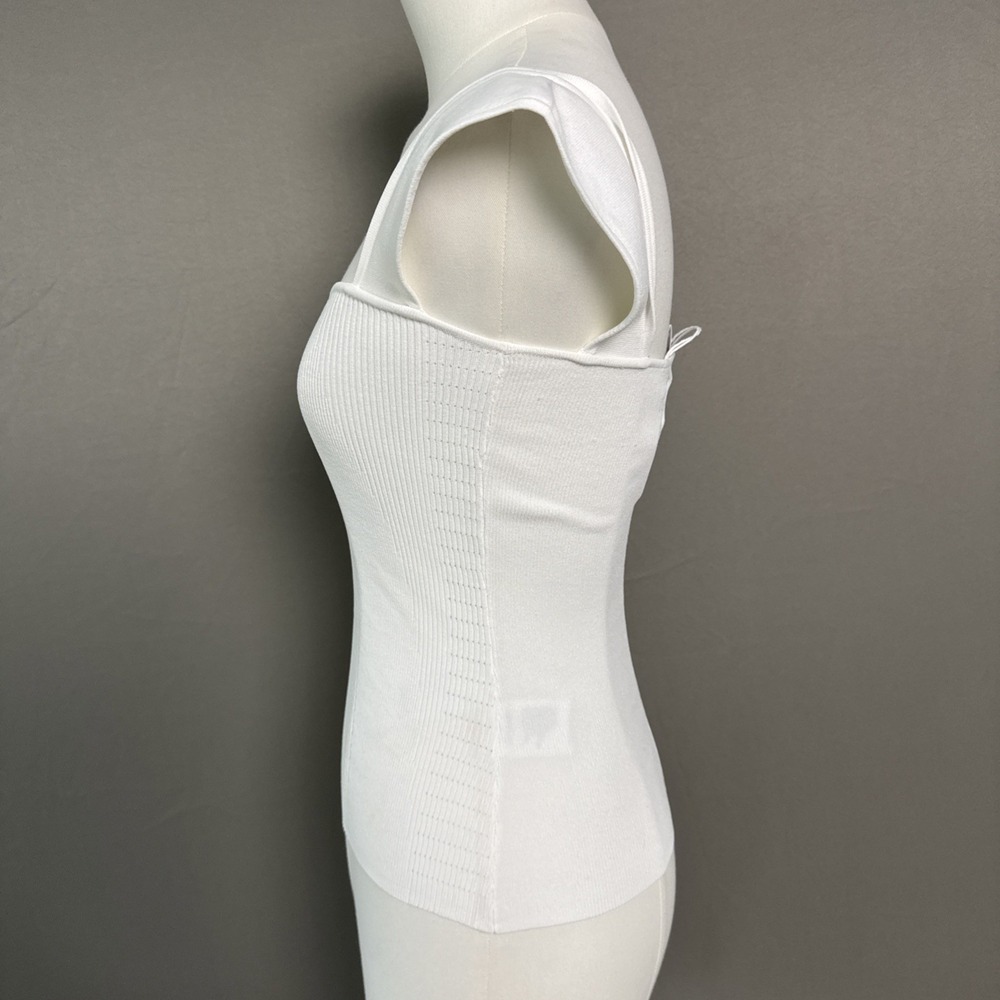 GREY/VEN Glady's Sleeveless Top Pure White Size XS NWT $225 - Picture 3 of 11